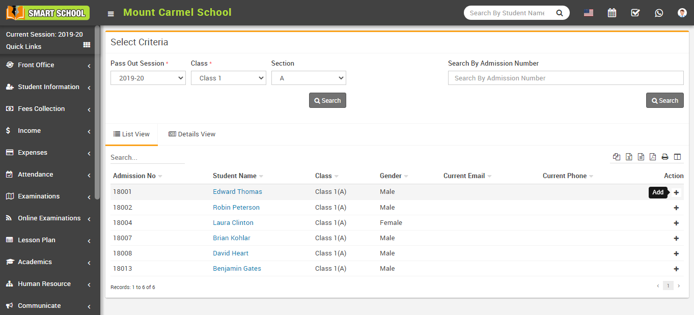 alumni list