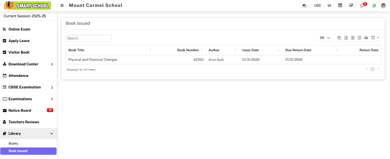 View book issued image