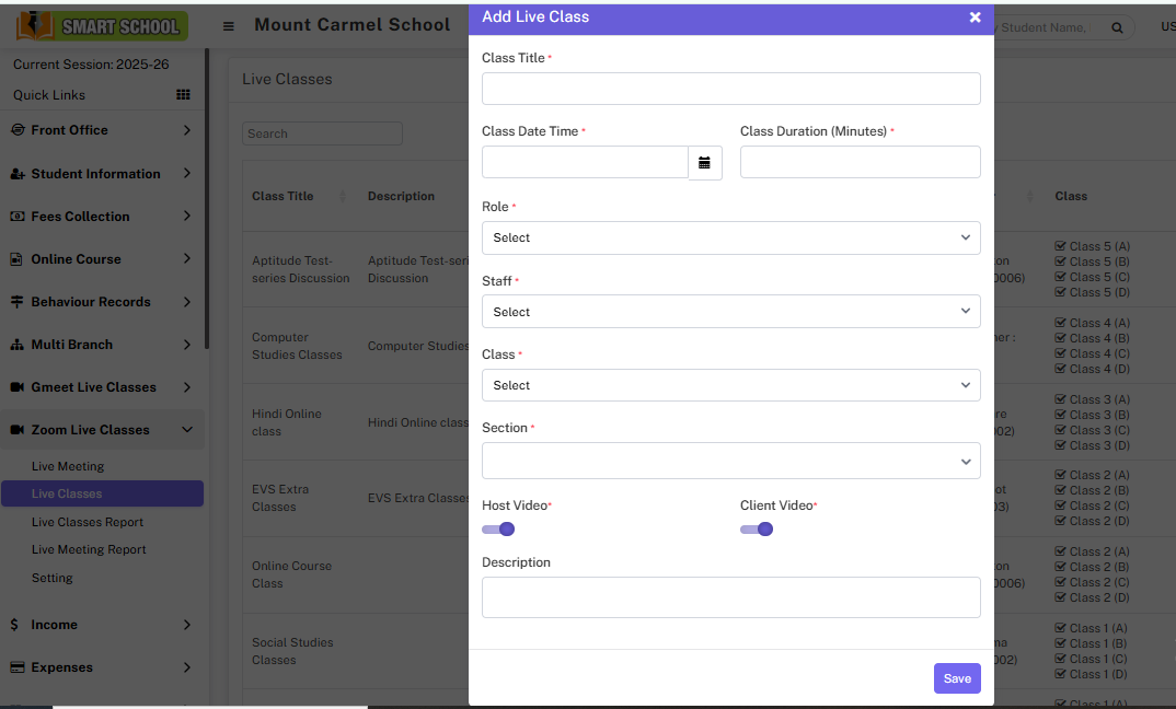Zoom add Live Class image