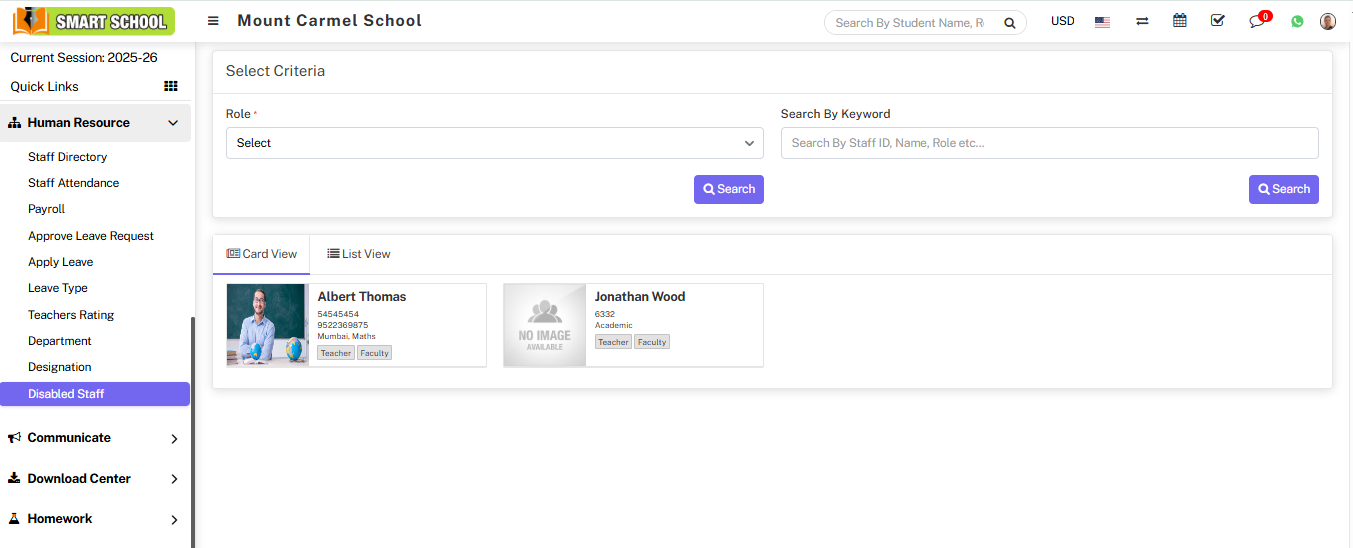 Disabled staff image