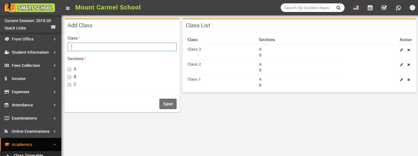 academic class add