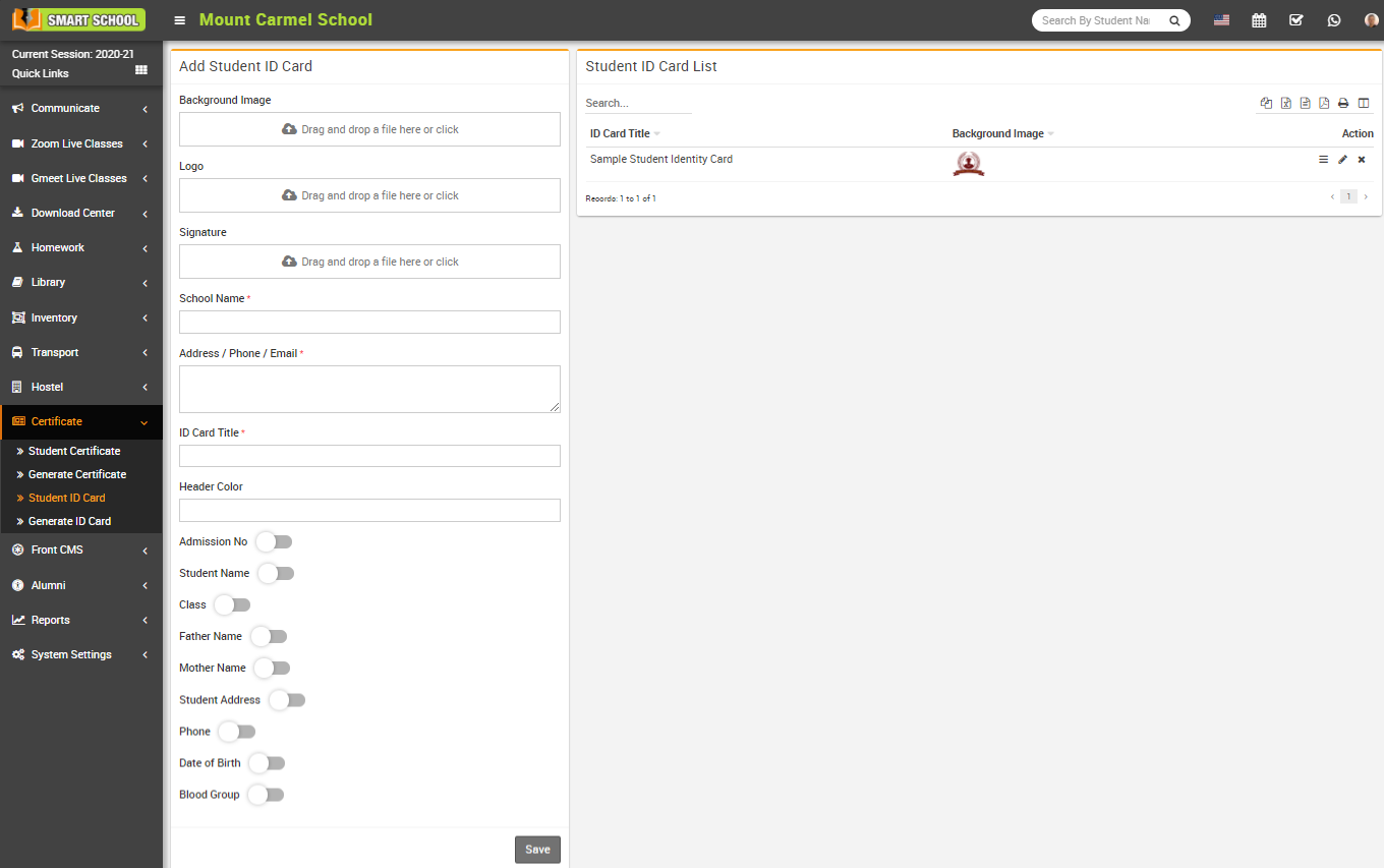 how-to-add-student-id-card-smart-school-school-management-system