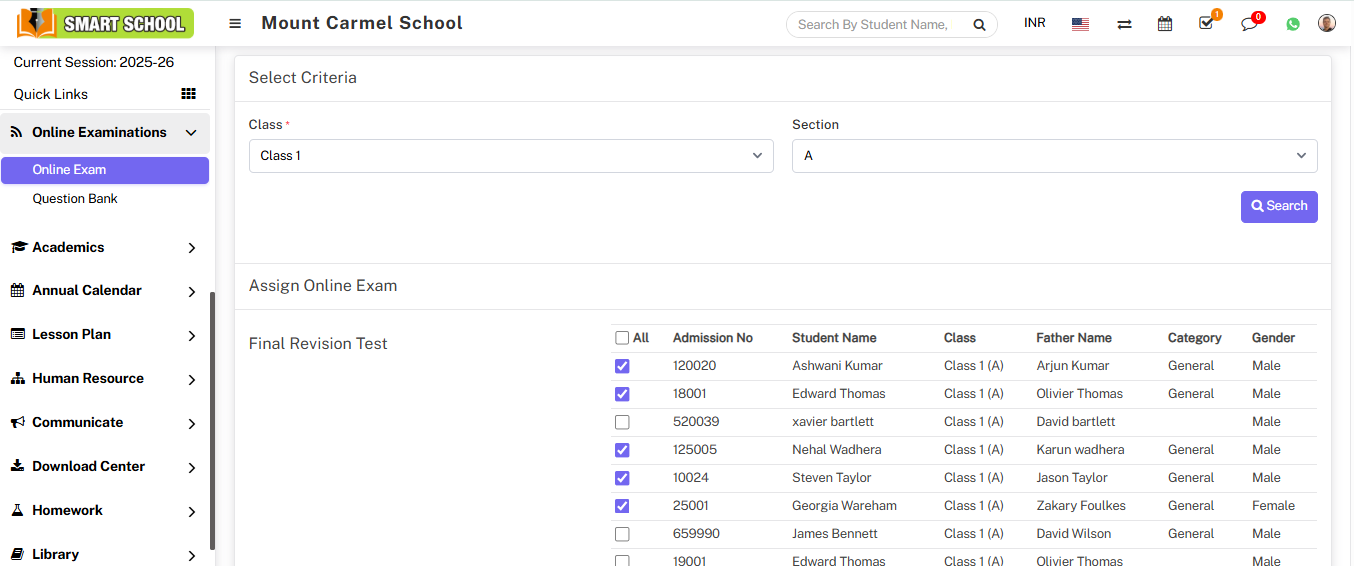 assign student image