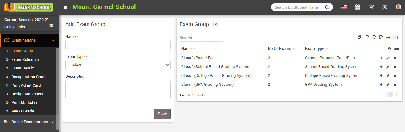 Add exam group image