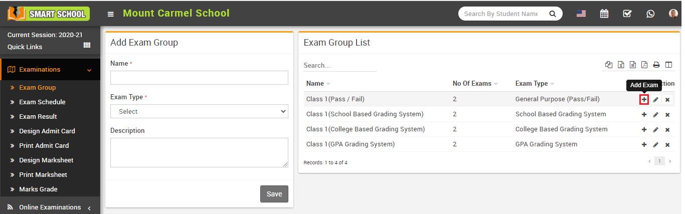 Exam mark image 