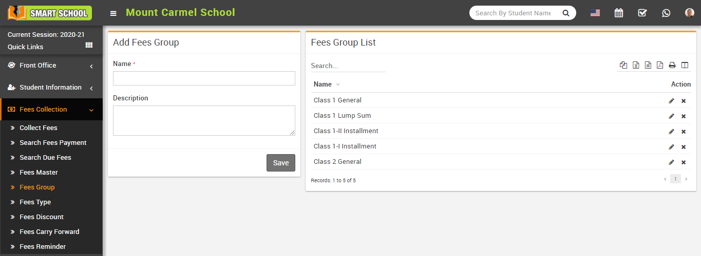 Add fees group image