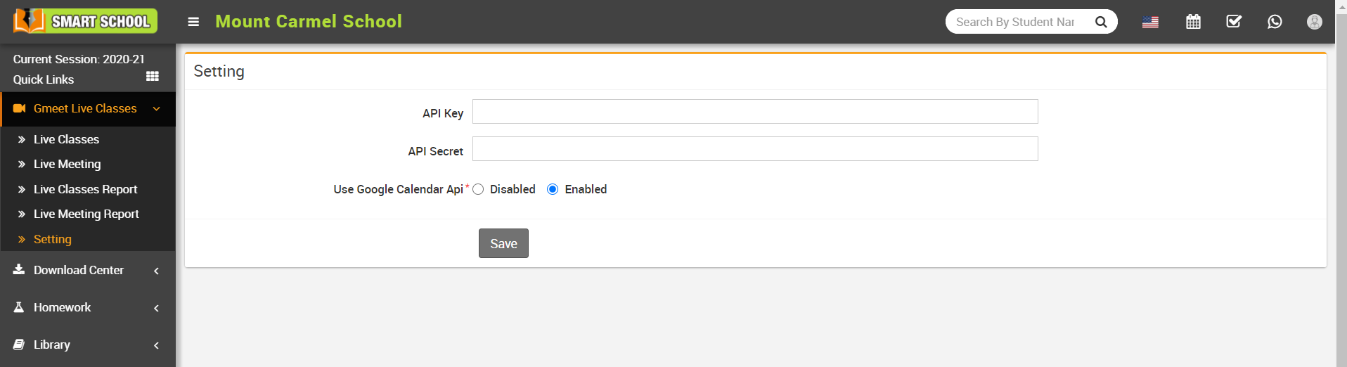 Gmeet configuration