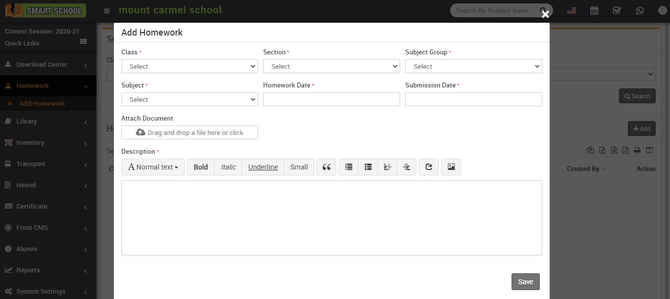 Add homework image