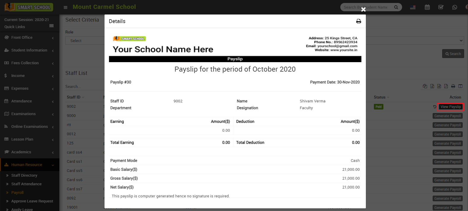 staff payslip image