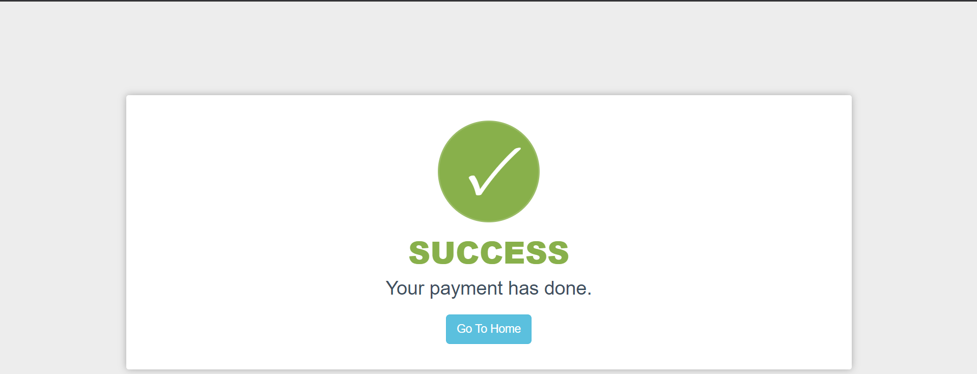 payment success page