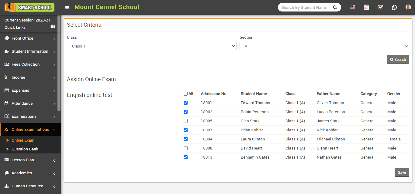 assign student image