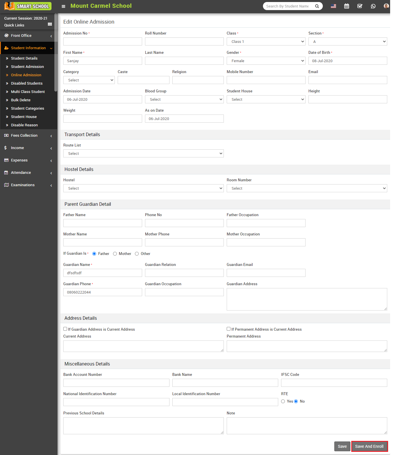 Edit admit enroll image