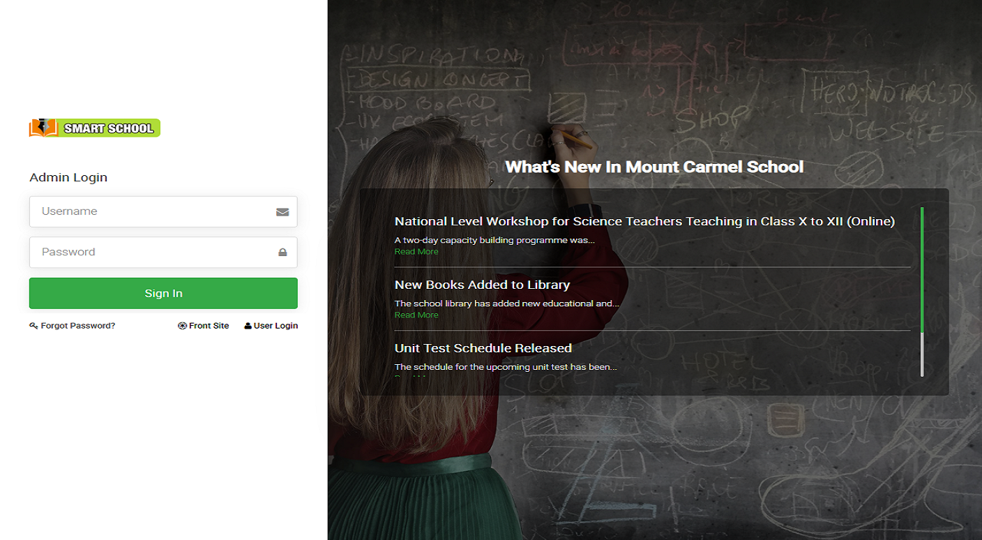 Smart School admin login