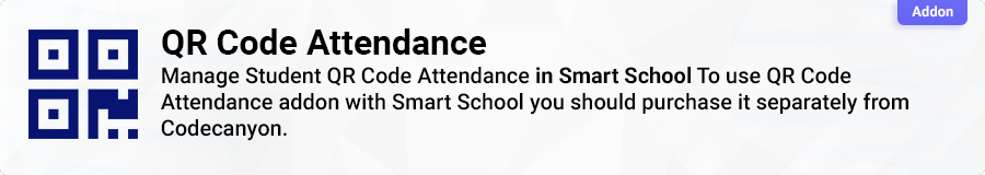 Smart School QR Code Attendance addon