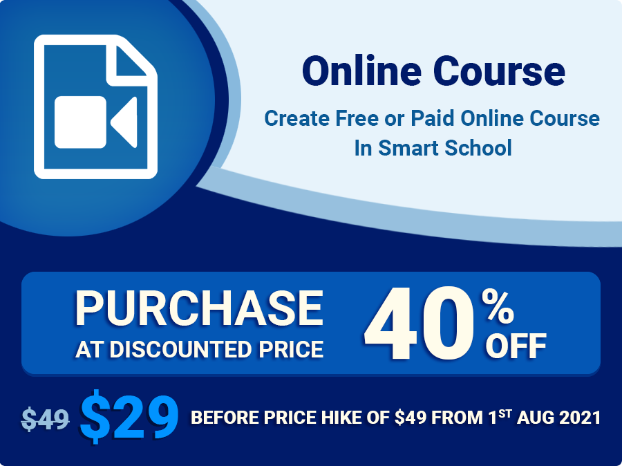 Smart School Online Course addon